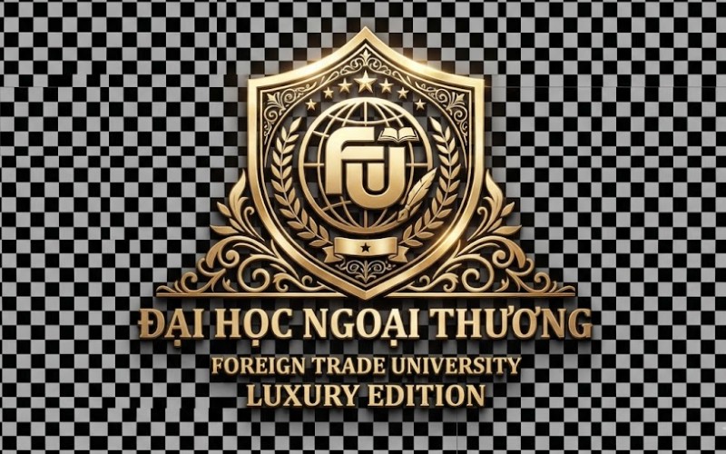 Logo đại học ngoại thương luxury