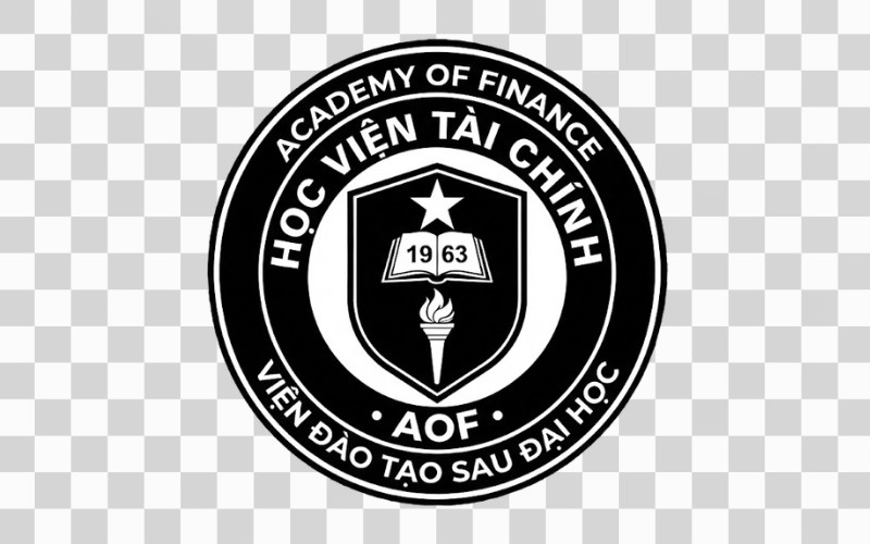 Logo học viện tài chính trắng đen