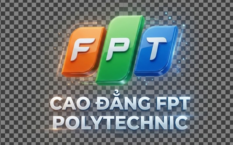 Logo trường cao đẳng FPT 3D hiện đại