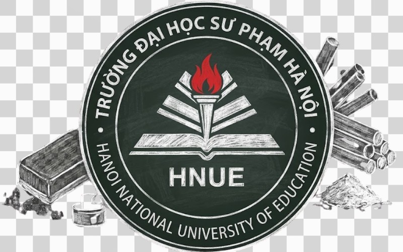 Logo trường đại học sư phạm hà nội kết hợp bảng đen & phấn