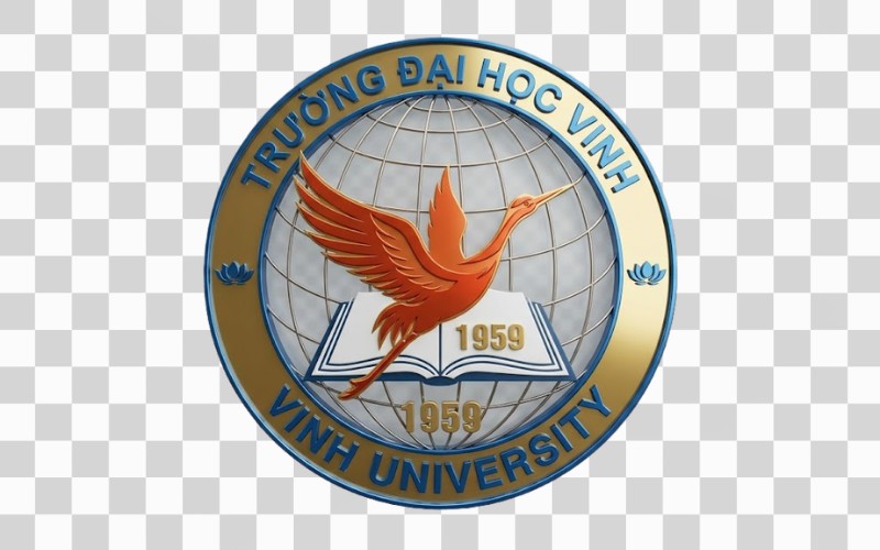 Logo trường đại học vinh 3D hiện đại