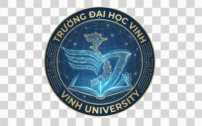 Logo trường đại học vinh kết hợp công nghệ