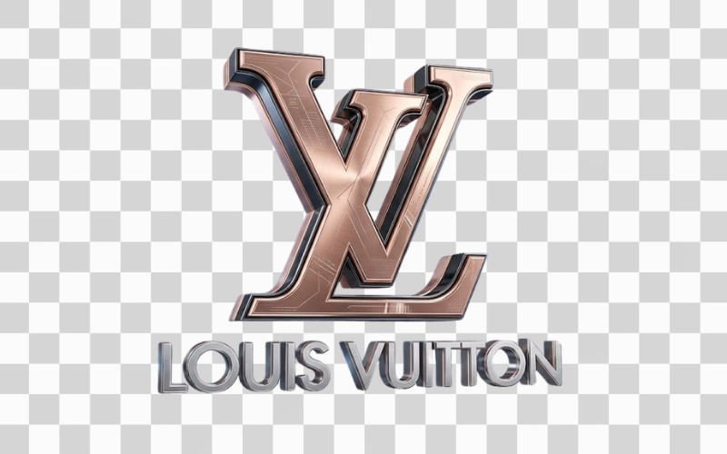 Louis Vuitton logo hiệu ứng 3D & hiện đại