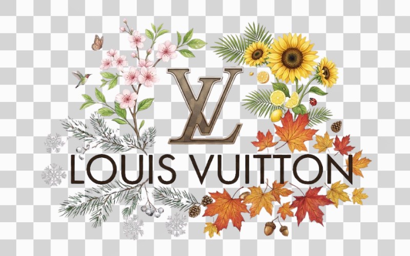 Louis Vuitton logo kết hợp thiên nhiên 4 mùa