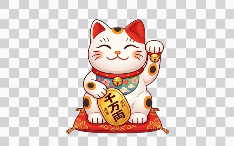 Mèo thần tài PNG nền trong suốt