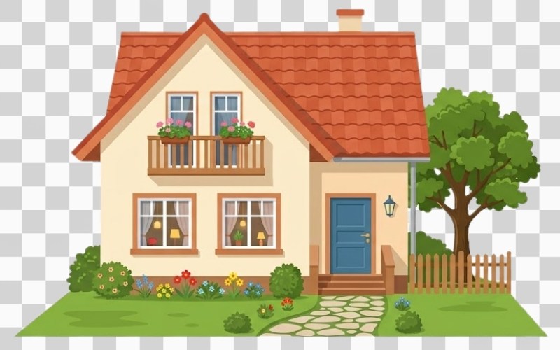 Ngôi nhà vector PNG nền trong suốt