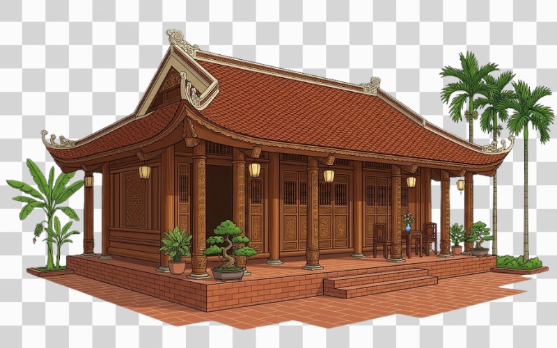 Ngôi nhà vector cổ điển – truyền thống
