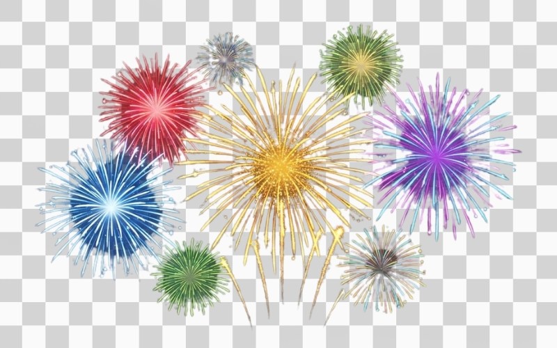 Pháo hoa vector PNG nền trong suốt
