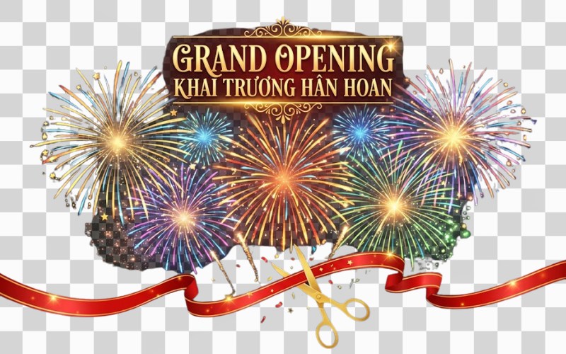 Pháo hoa vector dùng cho khai trương – grand opening