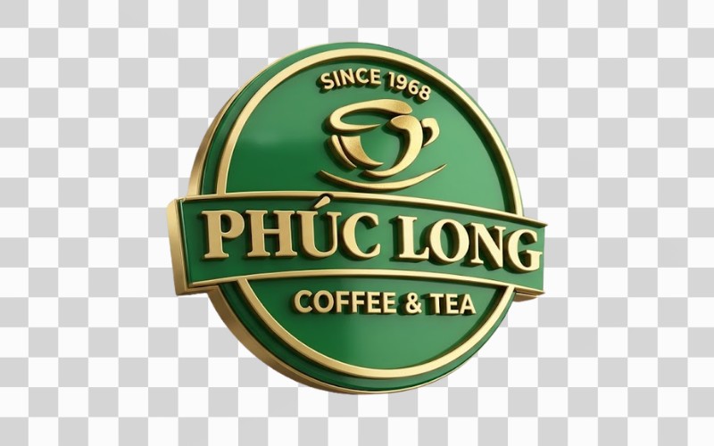 Phúc Long logo 3D hiện đại