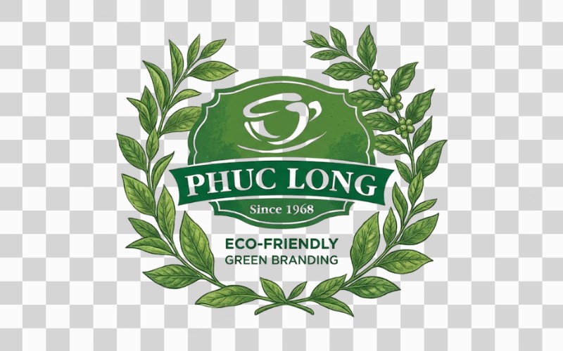 Phúc Long logo eco _ green branding