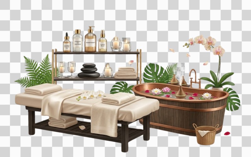 Spa vector 3D chân thực – sang trọng