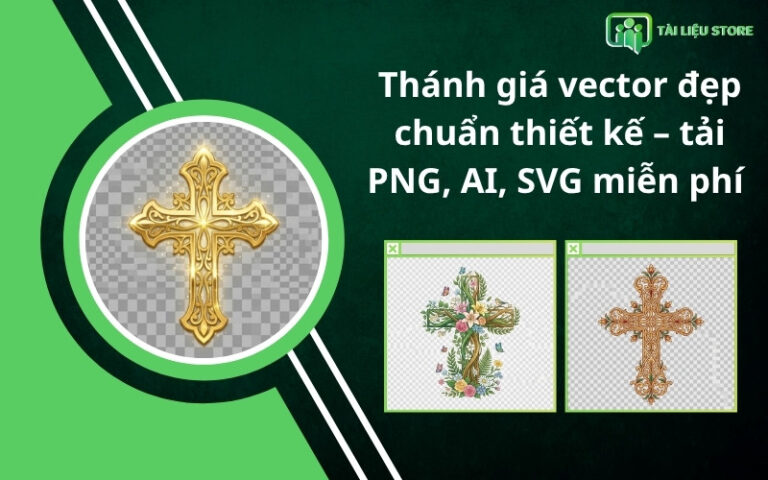 Thánh giá vector đẹp chuẩn thiết kế
