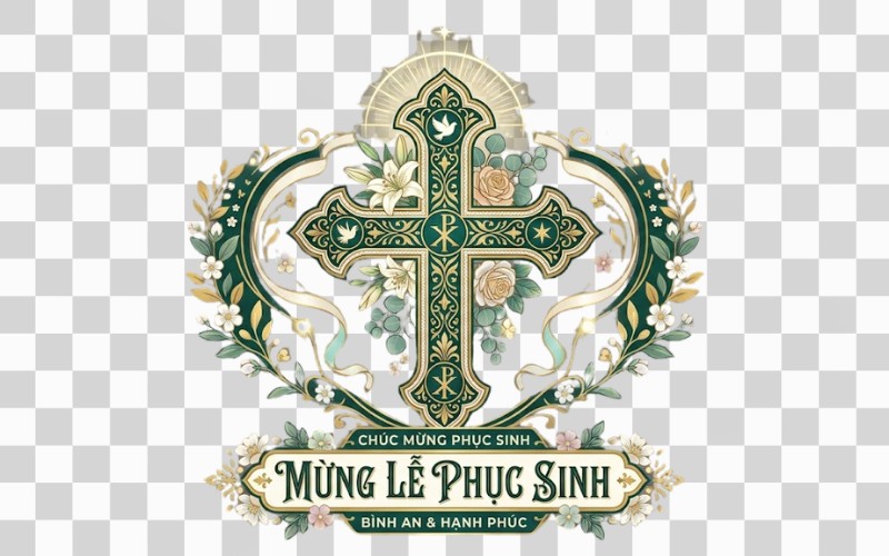 Thánh giá vector thiệp lễ kết hợp trang trí
