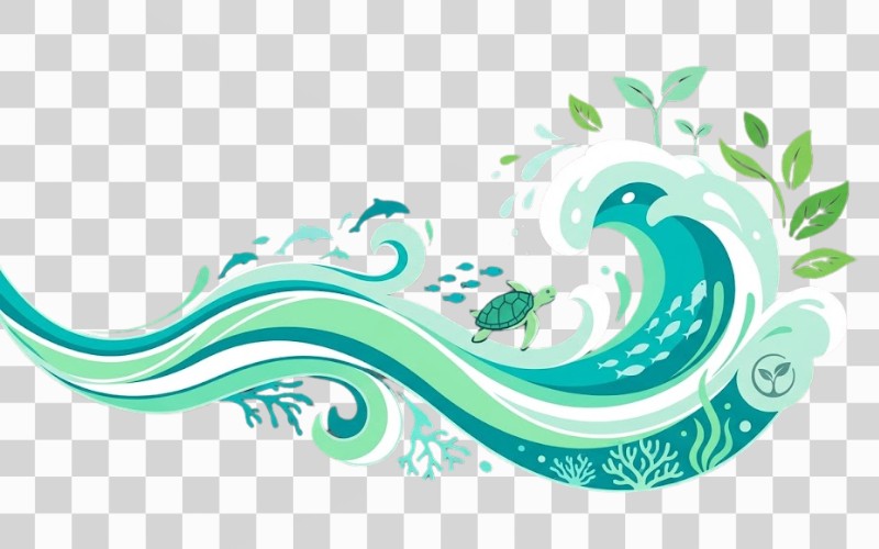 Vector sóng biển eco – môi trường
