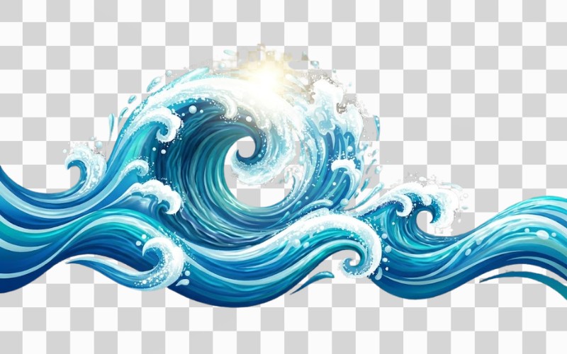 Vector sóng biển splash (sóng vỗ, nước bắn)