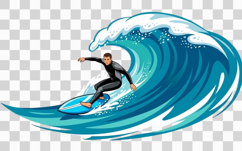 Vector sóng biển thể thao – lướt sóng