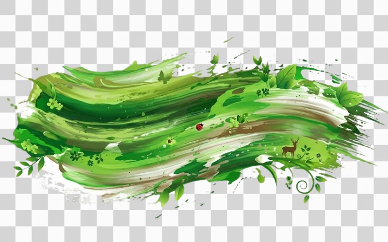 Vệt sơn vector eco thiên nhiên, xanh
