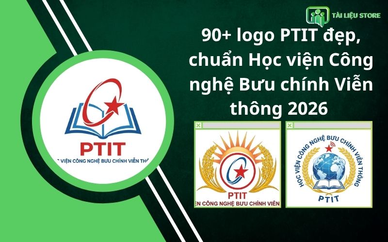 90+ logo PTIT đẹp, chuẩn Học viện Công nghệ Bưu chính Viễn thông 2026
