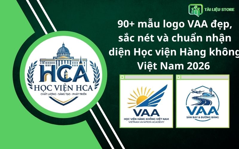 90+ mẫu logo VAA đẹp, sắc nét và chuẩn nhận diện Học viện Hàng không Việt Nam 2026