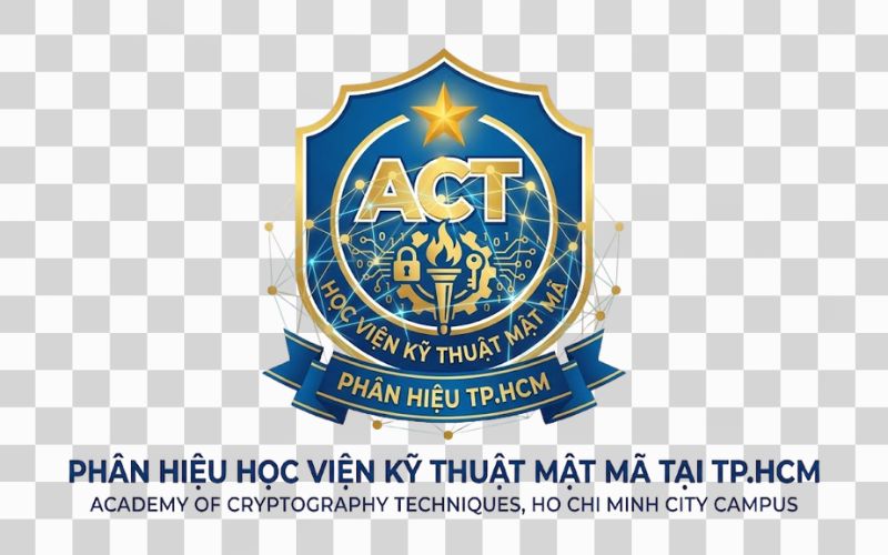 Logo ACT kết hợp hình ảnh mạng lưới kết nối