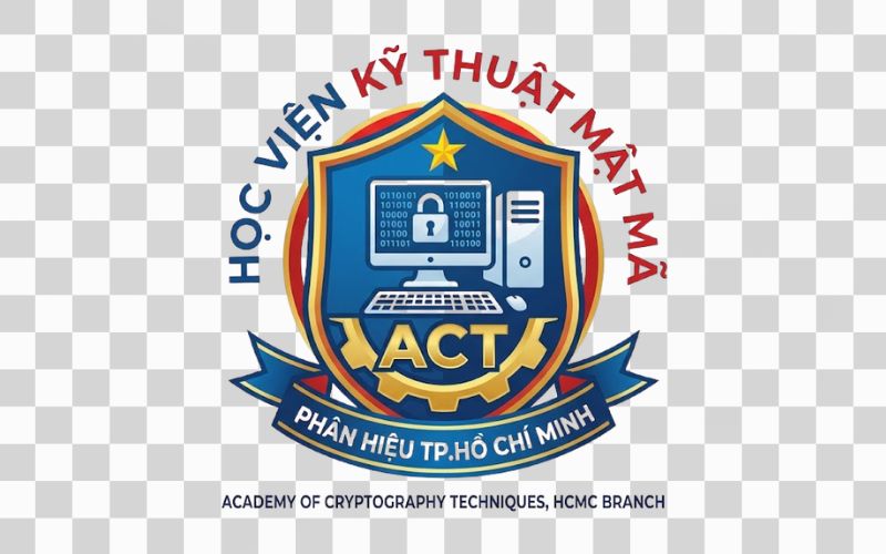 Logo ACT kết hợp hình ảnh máy tính