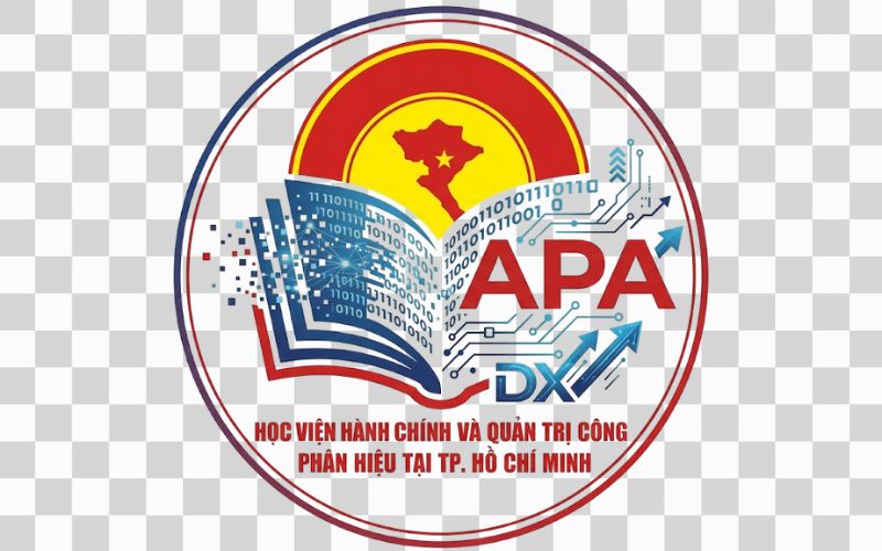 Logo APA kết hợp biểu tượng công nghệ và chuyển đổi số