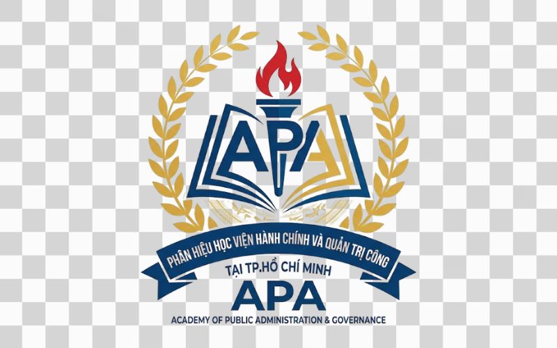 Logo APA kết hợp biểu tượng giáo dục