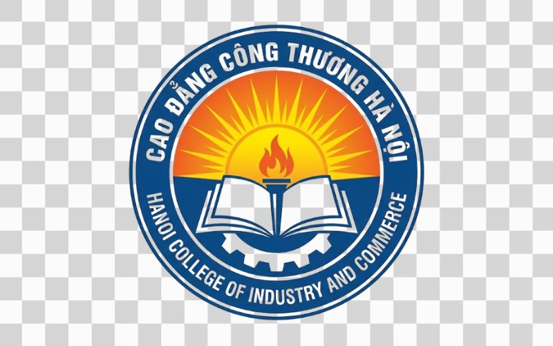 Logo Cao đẳng Công Thương Hà Nội kết hợp hình ảnh mặt trời