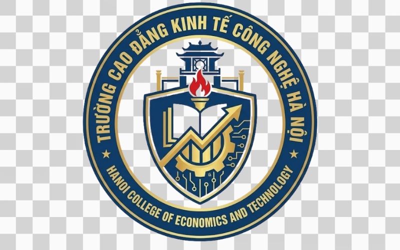 Logo Cao đẳng Kinh tế Công nghệ Hà Nội kết hợp biểu tượng kinh tế