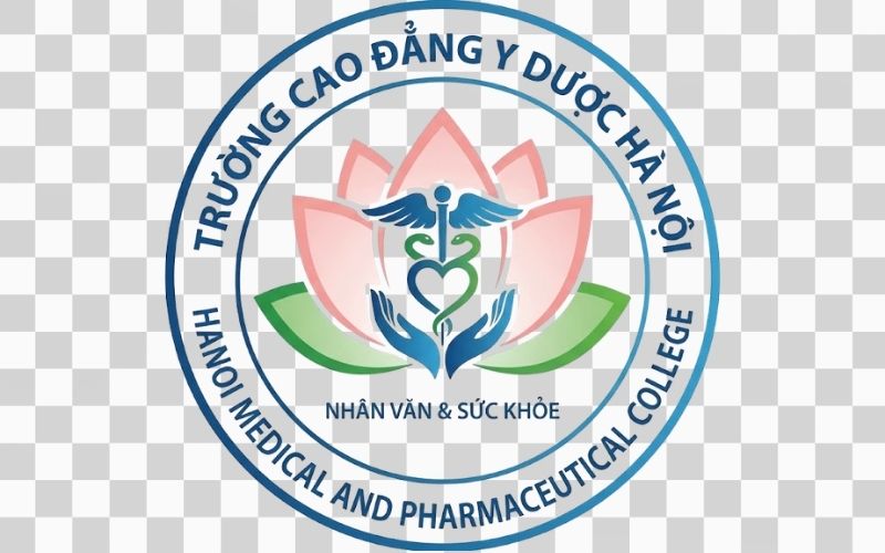 Logo Cao đẳng Y Dược Hà Nội kết hợp hình ảnh hoa sen và giá trị nhân văn
