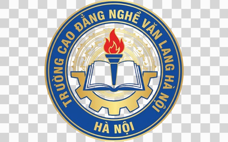 Logo Cao đẳng nghề Văn Lang Hà Nội kết hợp biểu tượng giáo dục và tri thức