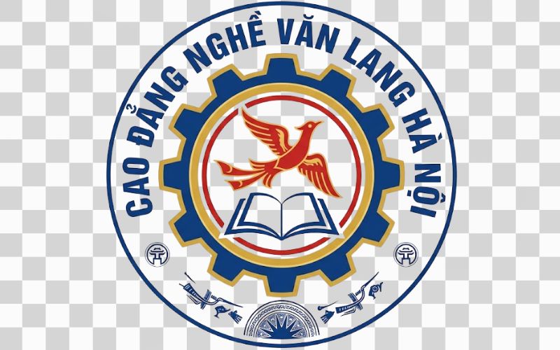Logo Cao đẳng nghề Văn Lang Hà Nội kết hợp hình ảnh bánh răng