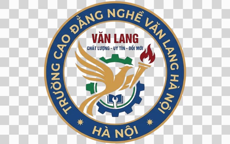 Logo Cao đẳng nghề Văn Lang Hà Nội kết hợp hình ảnh cánh chim