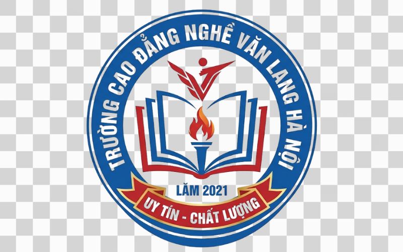 Logo Cao đẳng nghề Văn Lang Hà Nội kết hợp hình ảnh quyển sách