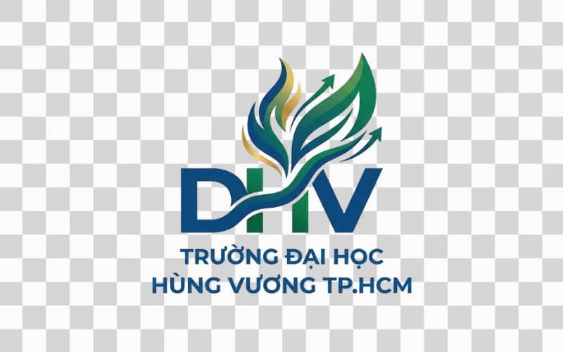 Logo DHV kết hợp biểu tượng phát triển và vươn lên