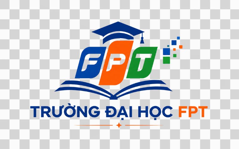 Logo FPT kết hợp biểu tượng giáo dục và tri thức