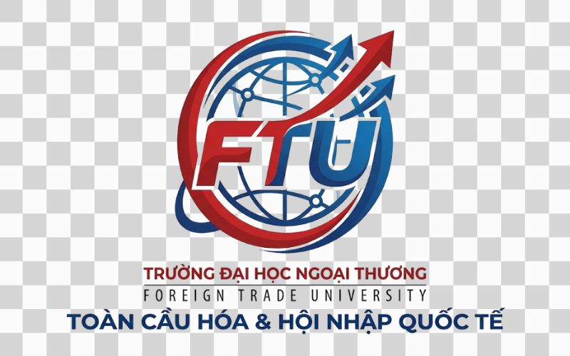 Logo FTU kết hợp biểu tượng toàn cầu hóa và hội nhập quốc tế