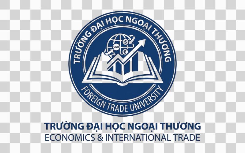 Logo FTU kết hợp sách và tri thức kinh tế