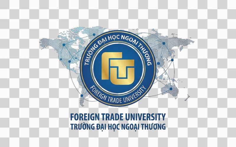 Logo FTU kết hợp yếu tố bản đồ thế giới