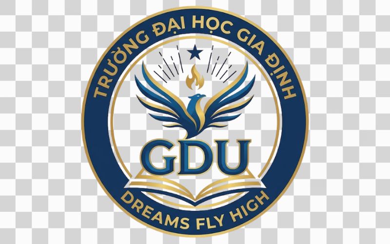 Logo GDU kết hợp hình ảnh cánh chim và ước mơ bay cao