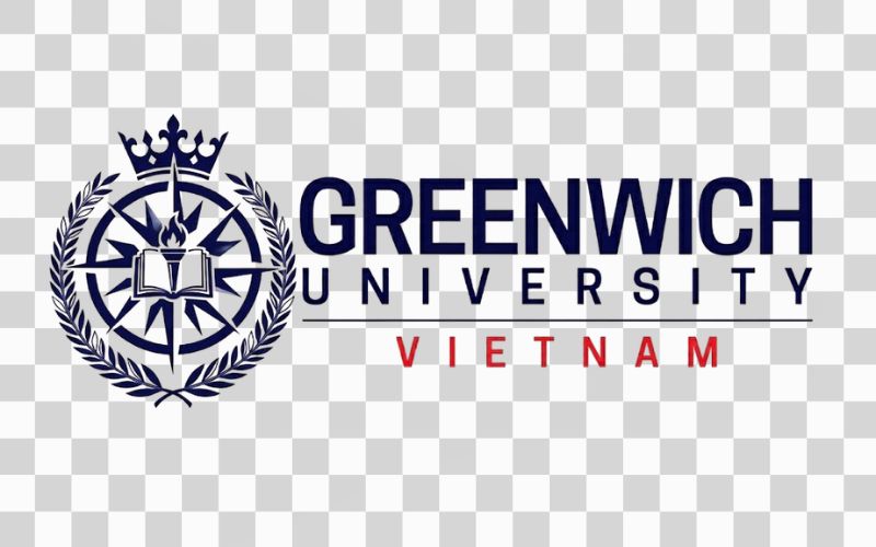 Logo Greenwich Vietnam kết hợp biểu tượng giáo dục và tinh thần học thuật