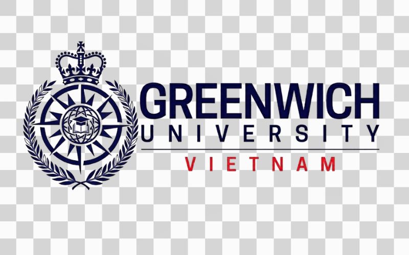 Logo Greenwich Vietnam kết hợp hình ảnh vương miện và giá trị giáo dục quốc tế
