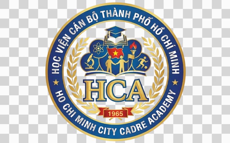 Logo HCA kết hợp hình ảnh hoạt động của Học viện