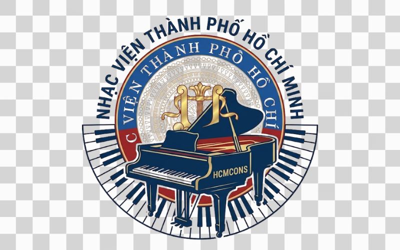 Logo HCMCONS kết hợp hình ảnh piano