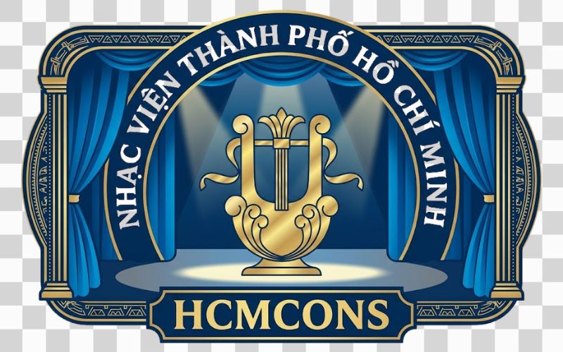 Logo HCMCONS kết hợp hình ảnh sân khấu