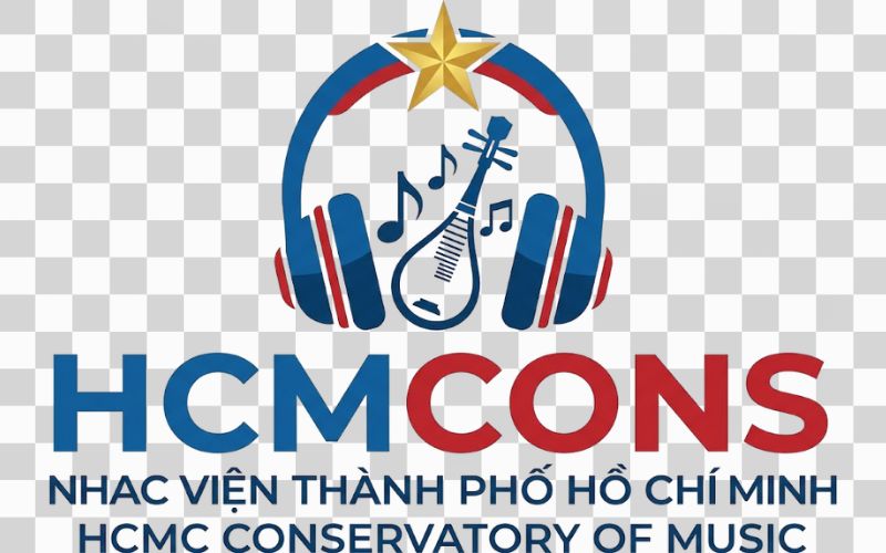 Logo HCMCONS kết hợp hình ảnh tai nghe