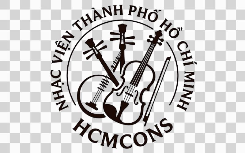 Logo HCMCONS kết hợp hình ảnh violin