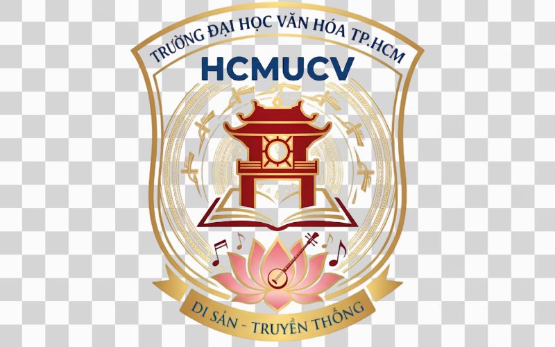 Logo HCMUCV kết hợp biểu tượng di sản và truyền thống
