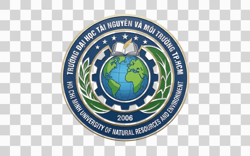 Logo HCMUNRE kết hợp biểu tượng giáo dục